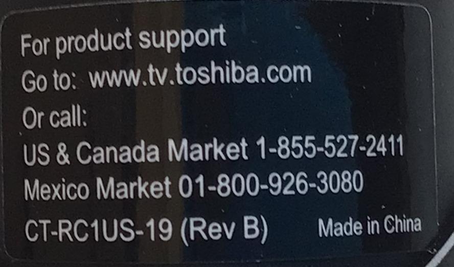 CONTROL REMOTO ORIGINAL PARA TV TOSHIBA SMART TV / CON COMANDO DE VOZ / NUMERO DE PARTE CT-RC1US-19 / PUWJSHT-YKF439 / G2P0V401015399JV / MODELOS 50LF621U19 / 55LF621U19 / 55LF621U19 / 50LED2160P / 49LF421U19 / TF-50A810U19 - Imagen 2